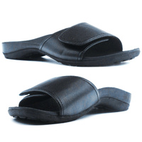 Axign Orthotic Slides Slip On Thongs Slippers Flip Flops - Black