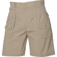 HUSKI Mens Cargo Shorts Work Casual Workwear - Bone (102cm Waist)