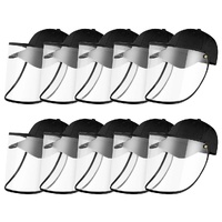 10X Outdoor Protection Hat Anti-Fog Pollution Dust Protective Cap Full Face HD Shield Cover Adult Black