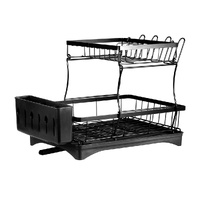  Detachable Dish Drying Rack Cutlery Black