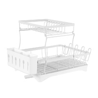  Dish Rack Drying Drainer Kitchen White