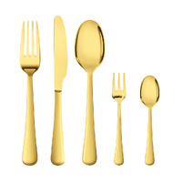 Stainless Steel Cutlery Set Travel Knife Gold