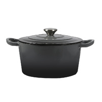  4L Enamel Dutch Oven Pot in Black Colour