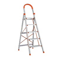 5 Step Ladder Multi-Purpose Folding Aluminium Light Weight Non Slip Platform