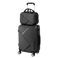  2pcs 20"Travel Luggage Set Black