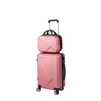  2pcs 20"Travel Luggage Set Rose Gold