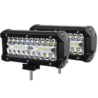 2x 6inch LED Light Bar Work Flood Spot 120W