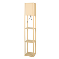  Floor Lamp LED Storage Shelf Khaki