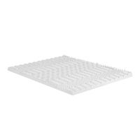 Memory Foam Mattress Topper 7-Zone Airflow Pad 8cm King White