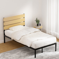 Bed Frame King Single Size Metal Base Mattress Platform Foundation PAULA