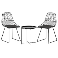 3PC Outdoor Bistro Set Patio Furniture Lounge Chairs Table Garden