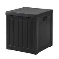 Outdoor Storage Box 80L Container Lockable Garden Toy Tool Shed Black