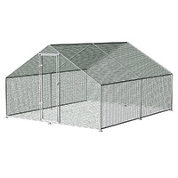 Chicken Coop Cage 3x4x2m Galvanised Steel