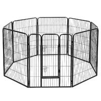 40" 8 Panel Dog Playpen Pet Exercise Cage Enclosure Fence Play Pen