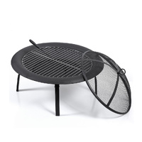 30" Portable Outdoor Fire Pit BBQ Grill Large