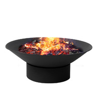  2IN1 Fire Pit Bowl Fireplace Black