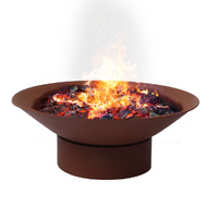 2 IN 1 Steel Fire Pit Firepit Pits Bowl Rust