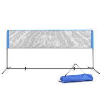 4m Badminton Tennis Net Portable Volleyball Kit Adjustable Height