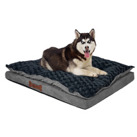 Dog Calming Bed Warm Soft Plush Comfy M Grey Medium