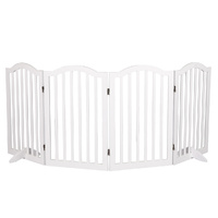  Wooden Pet Gate Dog Fence Safety White