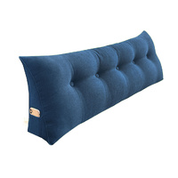 180cm Blue Triangular Wedge Bed Pillow Headboard Backrest Bedside Tatami Cushion Home Decor