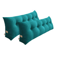 2X 180cm Blue Green Triangular Wedge Bed Pillow Headboard Backrest Bedside Tatami Cushion Home Decor