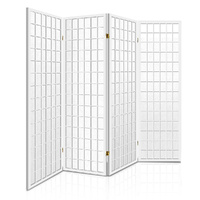 Room Divider Screen Wood Timber Dividers Fold Stand Wide White 4 Panel