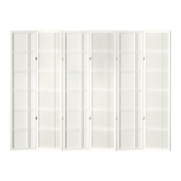 Room Divider Screen Privacy Wood Dividers Stand 6 Panel Nova White