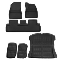 3PCS Car Rear Front Cargo Trunk Toolbox Luggage Rubber Mats for Tesla Model 3 2021-2022