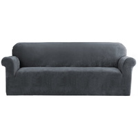 Sofa Cover Couch Covers 4 Seater Velvet Grey