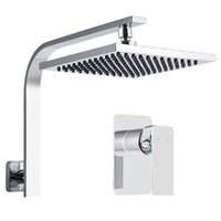 8'' Rain Shower Head Wall Arm Square High Pressure Mixer Tap Chrome