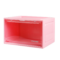  Sneaker Display Case Stackable Pink