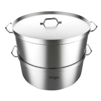 Food Steamer 28cm Commercial 304 Top Grade Stainless Steel 2 Tiers