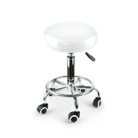  Salon Stool Swivel Hairdressing White