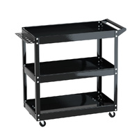 3-Tier Tool Cart Trolley Workshop Garage Storage Organizer Black