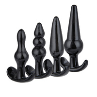  4 Pack Anal Butt Plug Ass Bum Black