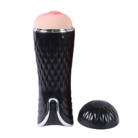  Masturbation Cup Vibrating Masturbator Black