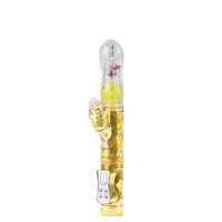  Rabbit Vibrator Masturbator Thrusting Gold