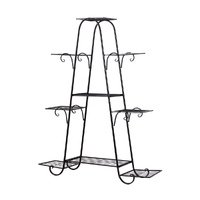  Outdoor Indoor Metal Plant Stand Black