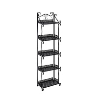  Plant Stand 5 Tiers Outdoor Indoor Black