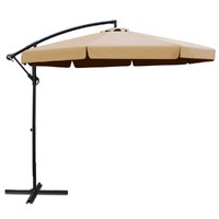 3m Outdoor Umbrella Cantilever Garden Beach Patio Beige