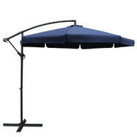 3m Outdoor Umbrella Cantilever Garden Beach Patio Navy