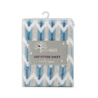 Cot Fitted Sheet Blue by Petit Nest