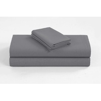 Elan Linen 1200TC Organic Cotton Single Grey Bed Sheet Set