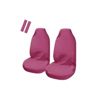 Universal Pulse Throwover Front Seat Covers - Bonus Seat Belt Buddies | Pink