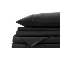 Royal Comfort Vintage Washed 100% Cotton Quilt Cover Set Bedding Ultra Soft - Queen - Charcoal