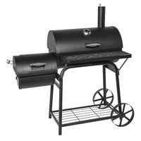 Charcoal 2-IN-1 BBQ Smoker Grill Barbecue Outdoor Cooking