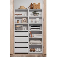 GENEVA THREE SHELF/FOUR DRAWER BUILT IN WARDROBE - CLASSIC