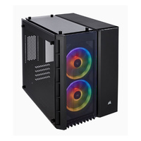 CORSAIR Crystal Series 280X RGB Tempered Glass Micro-ATX Case, Black