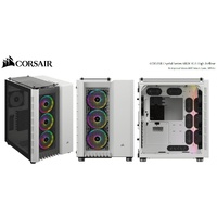 CORSAIR Crystal Series 680X RGB ATX High Airflow, USB 31 Type-C, Tempered Glass, Dual Chamber Cube Case, White